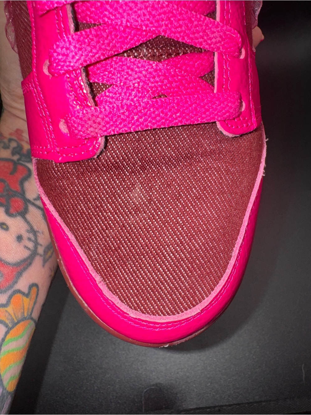 🔥 Nike Dunk Low LX “Pink Foam/Burgundy Crush” Ruffle Swoosh Women’s 7 🔥 - Picture 14 of 17